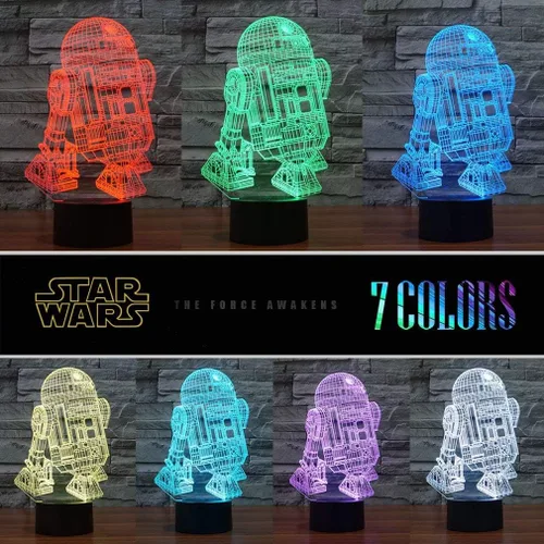Vista 3 de Manco 3 patrones de 16 colores 3D luz nocturna regalos de cumpleaños para fans