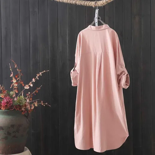 Vista 83 de Long Sleeve Shirts for Women Spring Summer Dressy Casual Button Down Plus Size Tops Office Work Blouses