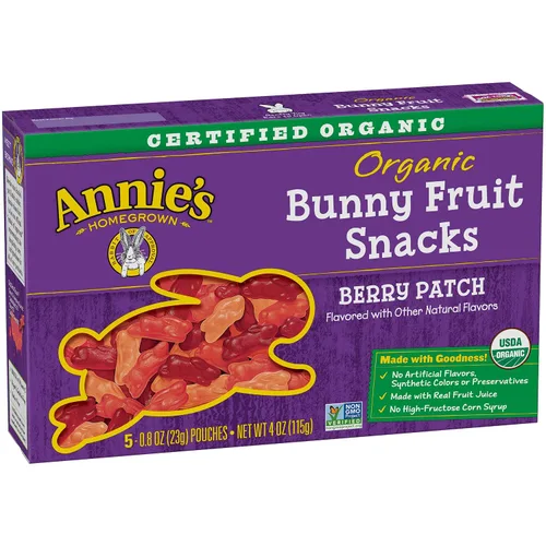 Vista 32 de Bocadillos Orgánicos Building Blocks de Annie's con Sabor a Fruta, Sabores de Frutas Variados, Sin Gluten, 10 Bolsas, 7 oz Formas de bloques