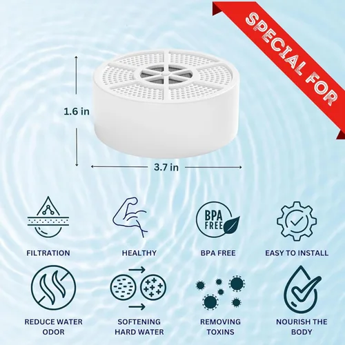 Vista 7 de Cartucho de filtro de agua para bañera, repuesto de filtro de bañera, filtro para bañera y grifo de baño