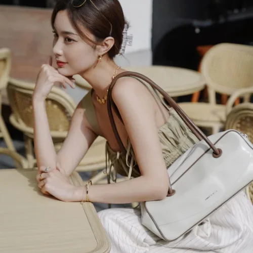 Vista 3 de Amazing Song Bolso de mano de diseñador para mujer, bolso de hombro con asa superior, de cuero, ligero, de gran capacidad para viajes y trabajo