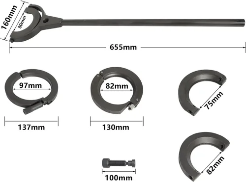 Vista 5 de DPTOOL Kit de Herramienta Removedor Instalador de Eje de Salida del Eje Trasero Herramienta Extractor de Eje de Salida Diferencial Compatible
