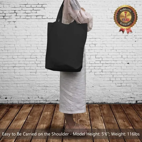 Vista 2 de TOPDesign - Bolsa de lona de algodón súper fuerte, grande de 10 onzas