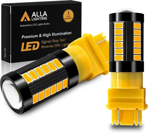 Vista 11 de Alla Lighting Bombillas LED T25 3156 3157 de 2800lm, Blanco Reversa/Señal/Freno/Cola Luces DRL 4114 3056 4057 4157 3457K 3057 6000K Xenon Xtreme
