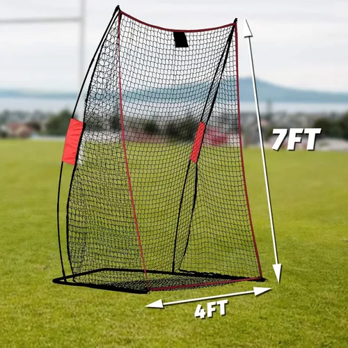 Vista 2 de Football Kicking Cage Net - Heavy Duty Portable Training Net with Steel Frame for Backyard Indoor Outdoor Field Goal Training & Punting Passing