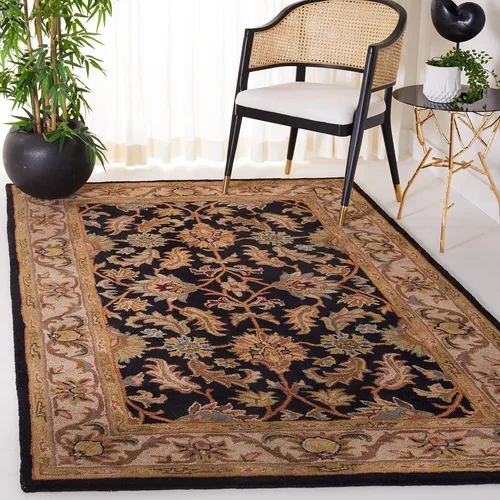 Vista 40 de Safavieh colección Heritage HG628A - tapete oriental tradicional hecho a mano de lana verde oscura y dorada, Lana, negro / beige (Black/ Beige)