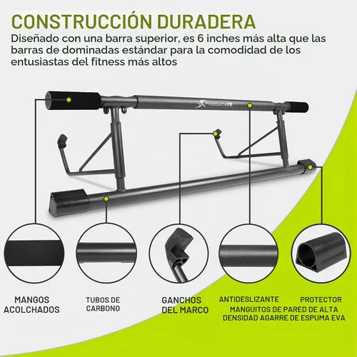 Vista 4 de ProsourceFit Pull Up Bar for Multi Use Fitness & Home Gym Exercise