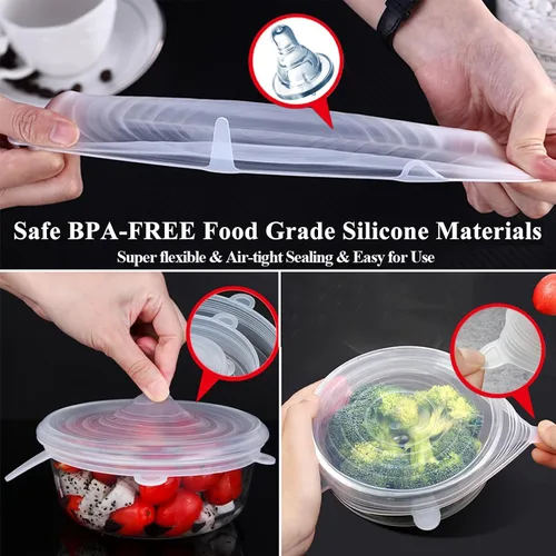 Vista 3 de tapas de silicona para latas (paquete de 10 de 2.6 pulgadas), tapas elásticas de silicona reutilizables para latas de alimento para mascotas, tapas