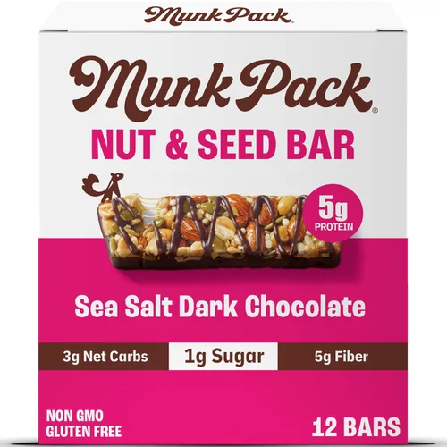 Vista 7 de Munk Pack- Barras Keto de nueces y semillas, 0 onzas de azúcar, 0.07 onzas de carbohidratos netos, sin azúcar añadido, a base de plantas, sin
