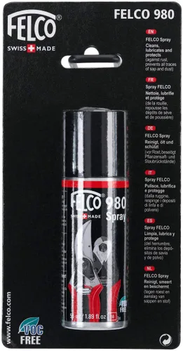Vista 2 de Felco Lubricante para herramientas (F 980) - Grasa de spray de producto de mantenimiento sintético biodegradable, rojo, negro
