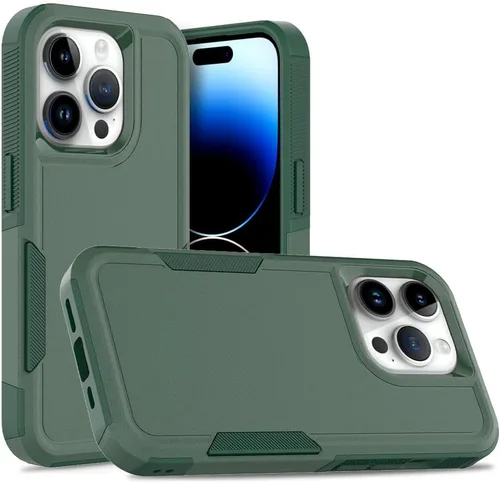 Vista 60 de Funda protectora para iPhone 8 Plus, iPhone 7 Plus de 5.5 pulgadas, a prueba de golpes, resistente y duradera, color verde