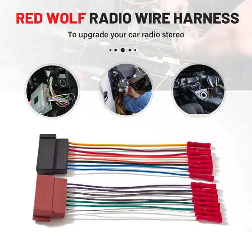 Vista 5 de RED WOLF Arnés de cableado estéreo con conector de cable preinstalado para Ford F150 1986-1998, Expedition 1995-2001, Ranger 1986-1997