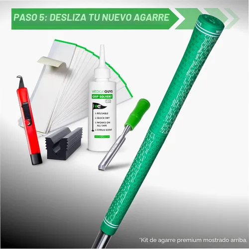 Vista 6 de Wedge Guys Golf Grip Kits for Regripping Golf Clubs - Professional Quality - Options Include Hook Blade, 15 or 30 Tape Strips, 5 or 8 oz Solvent