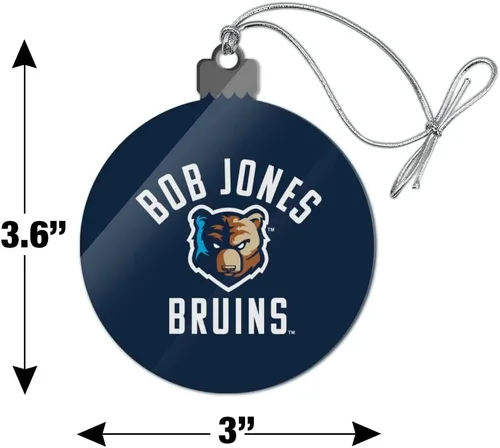 Vista 7 de GRAPHICS & MORE Bob Jones University Bruins Logo Acrílico Árbol de Navidad Adorno de vacaciones
