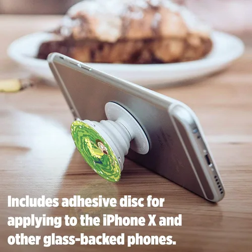 Vista 5 de PopSockets: Agarre plegable y soporte para teléfonos y tabletas - Rick & Morty - Morty