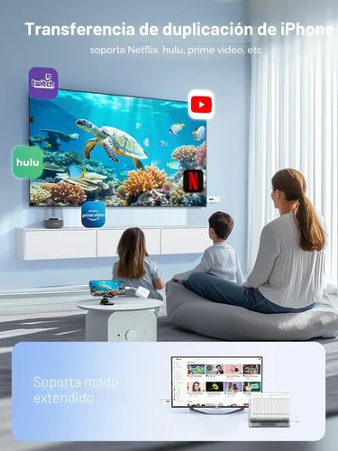 Vista 2 de Lemorele Kit de transmisor USB-C inalámbrico y receptor HDMI, Plug & Play USB-C a HDMI, extensor inalámbrico 2.4/5G, alcance de 164 pies, 1080P Full