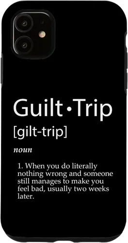 Vista 8 de Guilt Trip Definition Sarcastic Joke for Mean Adult Parents Case for iPhone 17