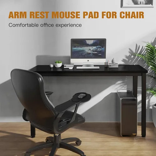 Vista 5 de Alfombrilla de mouse ergonómica mejorada para silla, bandeja de mouse ajustable con cojín de muñeca, alfombrilla de mouse para brazo de silla