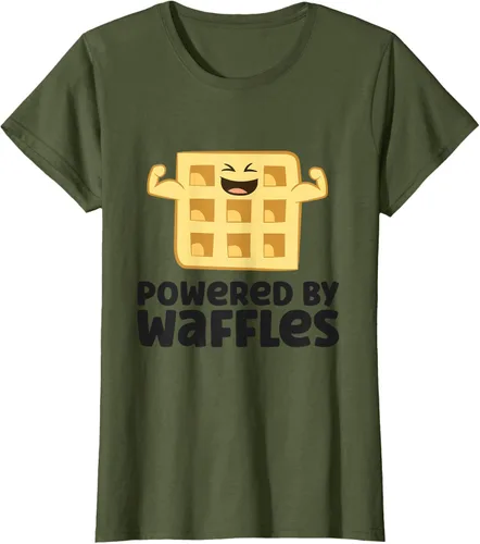 Vista 73 de Camiseta de gofres para el desayuno con diseño de gofres, Blanco, S