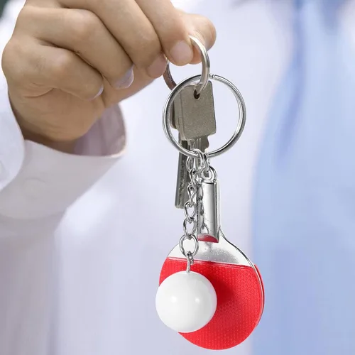 Vista 8 de BESPORTBLE Conjuntos de llaveros de tenis para mujer, llavero decorativo pequeño deportivo para mujer, Rojo