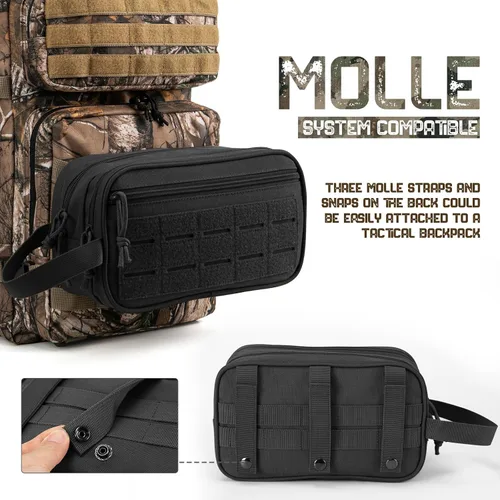 Vista 7 de QT&QY Bolsa de lona táctica militar de 40L y neceser táctico, Qt&qy Bolsa de lona militar de 40 l y neceser táctico