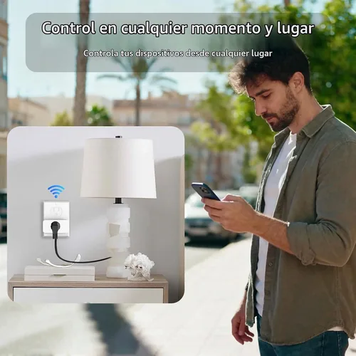 Vista 7 de Mini enchufe inteligente de monitoreo de energía, 15A, salida Wi-Fi