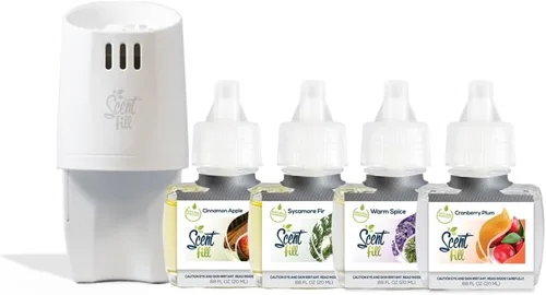 Vista 8 de Scent Fill Ambientador enchufable de sidra de manzana, repuestos de aceite perfumado, 2 recambios + difusor