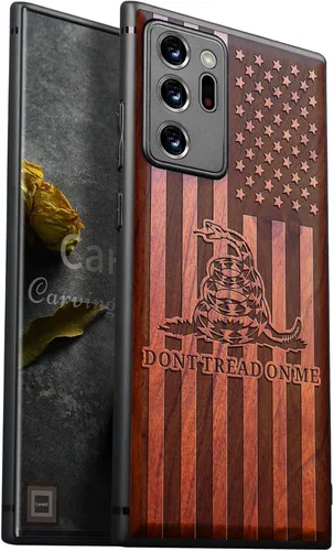 Vista 11 de Carveit Funda de madera para Galaxy Note20 Ultra [madera natural y TPU suave] Funda protectora de madera única y elegante compatible con Samsung