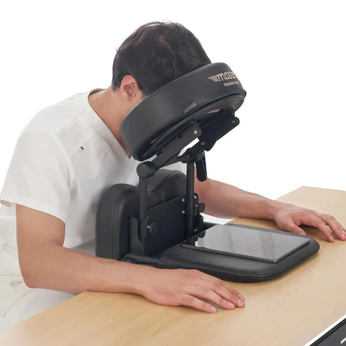 Vista 2 de Master Massage - Kit de masaje de escritorio para la cara – Soporte de almohada de mesa y escritorio – Soporte plegable ajustable para reposacabezas