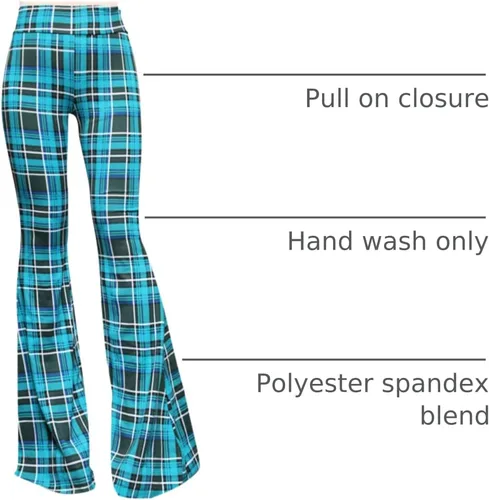 Vista 62 de ShopMyTrend - Pantalones de yoga largos con piernas anchas y acampanadas estilo palazzo, con cintura alta, para mujer