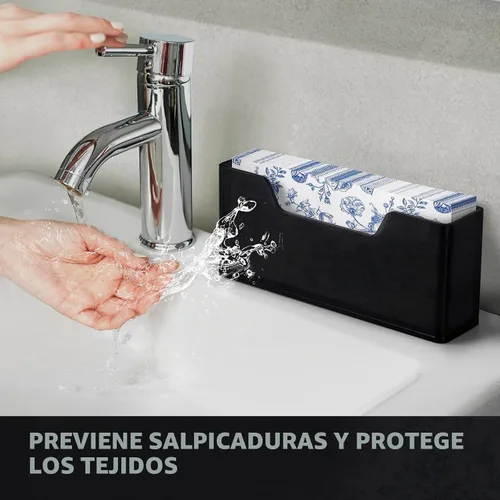 Vista 2 de Toallero de acrílico para baño, servilletero vertical transparente impermeable para cocina, soporte para toalla de mano desechable, bandeja moderna