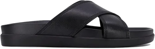 Vista 2 de NINE WEST Mens Criss Cross Slides Sandals - Indoor and Outdoor Open Sandal - Comfort Dress Slide Sandals for Men - Jakob