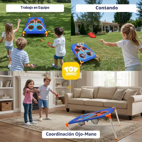 Vista 4 de TOY Life Bean Bags Toss Carnival Games, Cornhole, Outdoor Toys for Kids Ages 4-8, Backyard Game Sports & Outdoor Play, Outside Toys for Ages 5-7