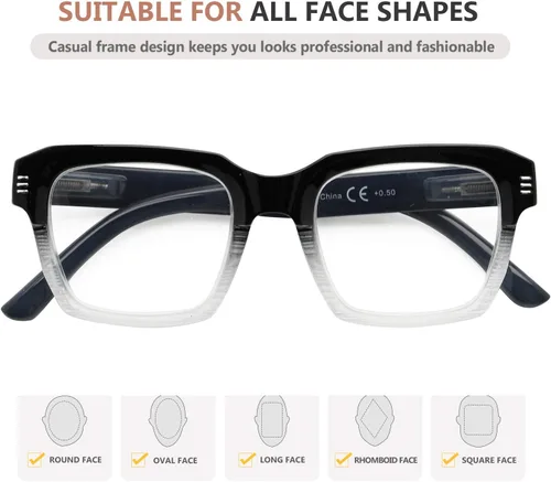 Vista 5 de Eyekepper Paquete de 4 lentes de lectura para mujer, marco grande para mujer