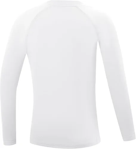 Vista 2 de Runhit Camiseta térmica de compresión para niños y jóvenes, manga larga, forro polar, capa base para fútbol, béisbol, fútbol, baloncesto