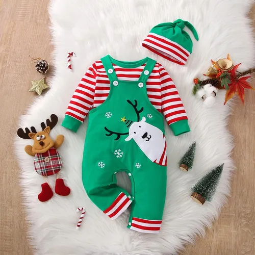 Vista 9 de VINUOKER Ropa de Navidad para bebé, conjuntos de ropa de Navidad para Año Nuevo, 3 piezas, conjuntos de ropa infantil