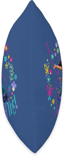 Vista 2 de Disney Encanto Mirabel Uniquely Me - Almohada de mariposa rosa, 16 x 16 pulgadas, multicolor