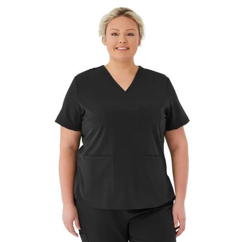 Vista 27 de Medline Lexington AVE - Camiseta médica para mujer, color morado real, talla M, cada una Negro