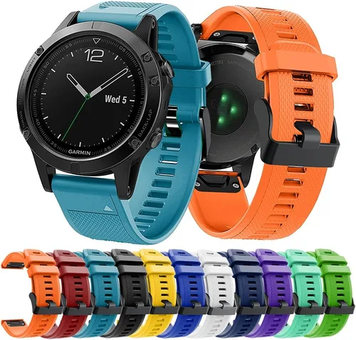 Vista 5 de REYDA Correa de silicona compatible con Garmin Fenix 8 Pro/8/E 1.850 in, 0.866 in, correa de reloj de ajuste rápido, suave y transpirable, pulsera