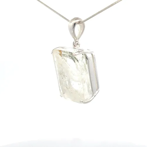 Vista 3 de Collar con colgante de cuarzo de manifestación de Stones Desire, Cristal, cuarzo manifestación