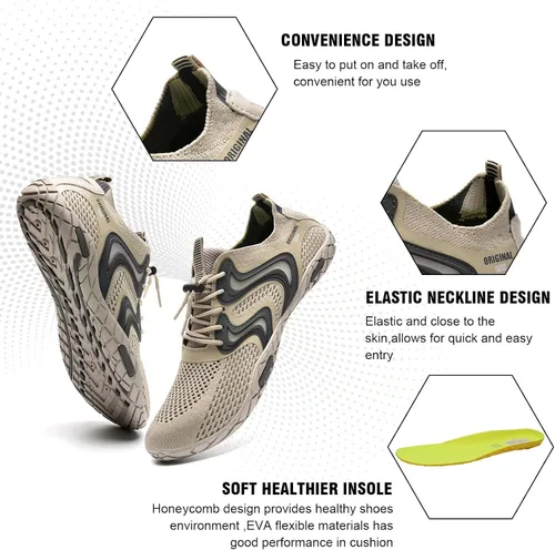 Vista 5 de YALOX - Zapatos de agua de secado rápido para hombre y mujer, para exteriores, proporcionan una sensación de ir descalzo, para usarlos en la playa