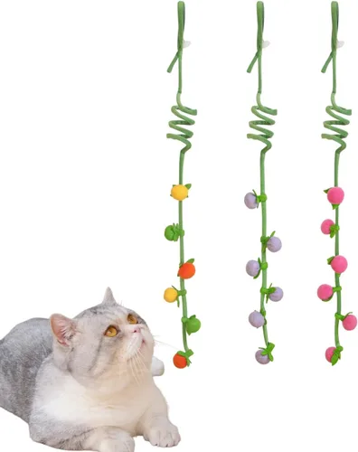 Vista 11 de Juguete para gatos, bola de sisal, juguete colgante para gatos, hecho a mano, cuerda para gatos, masticable, respetuoso con el medio ambiente