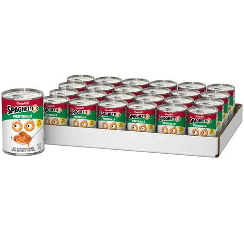 Vista 48 de SpaghettiOs Pasta enlatada original, lata de 15.8 onzas (paquete de 12)