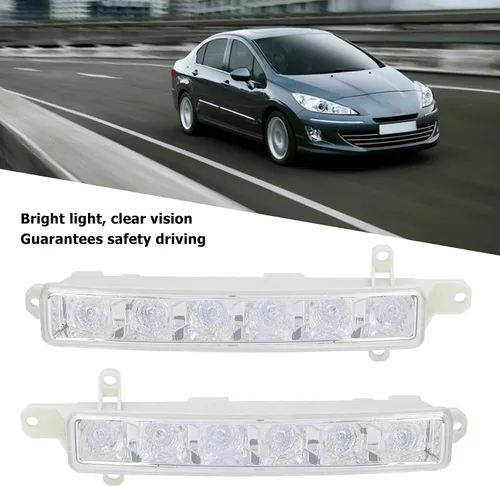 Vista 6 de 9802795580 2 unids coche luz corriente diurna 5520280 6 LED reemplazo de calor para 308S 408