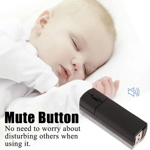 Vista 3 de Ratón Bluetooth inalámbrico, mini 3 modos (BT4.0/5.0+2.4G) Ratones de viaje recargables sin ruido con funda para mouse, 3 botones 1200 DPI Ratones