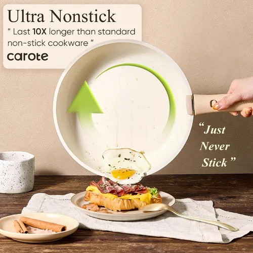 Vista 8 de CAROTE 26pcs Pots and Pans Set Non Stick, Cookware Set Detachable Handle