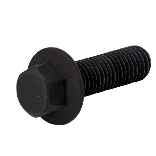 Vista 15 de LIONMAX Pernos de cabeza hexagonal con brida, pernos hexagonales de brida M6 x 0.472 in Roscas completas, acabado de óxido negro, resistencia a
