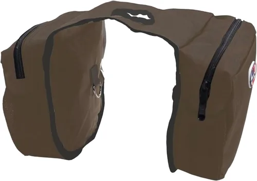 Vista 7 de Majestic Ally Bolsa de Cuerno Económica Aislada para Silla de Montar Western para Montar a Caballo con Prácticos Bolsillos de Malla