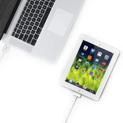Vista 5 de Cable de 30 pines, conector de carga USB y sincronización para iPhone 4/4S, iPhone 3G/ 3GS, iPad 1/2/3, iPod Touch, iPod Nano de 6 pies (blanco)