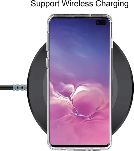 Vista 7 de Unov Funda para Galaxy S10, transparente con diseño, ajuste delgado, buen agarre, funda de teléfono en relieve, cubierta protectora a prueba